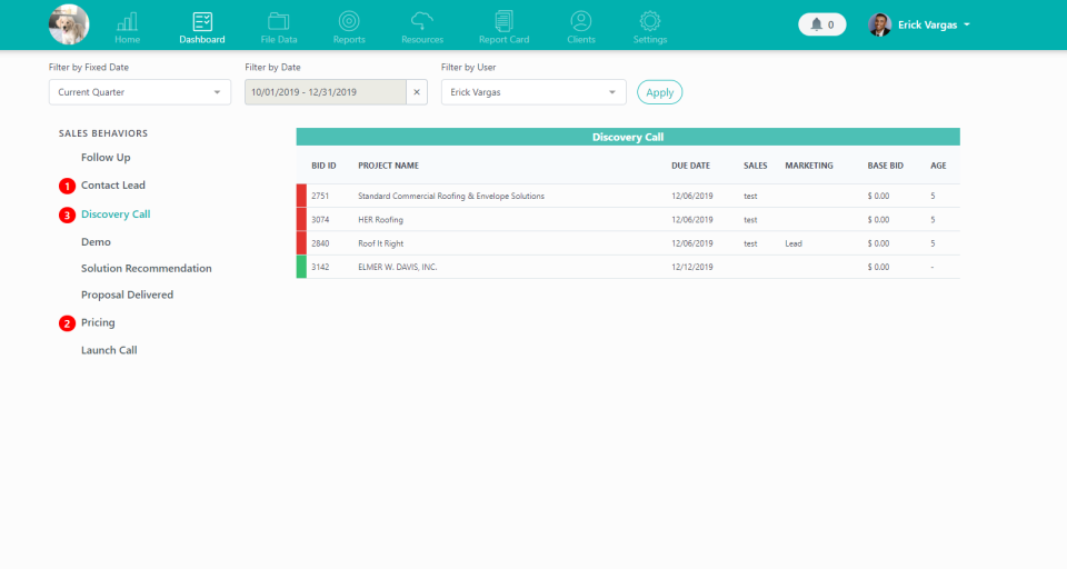 screenshot of FollowUp CRM